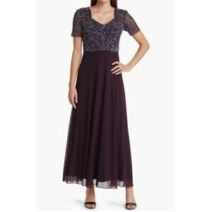 Pisarro Nights Beaded Bodice Aline Gown